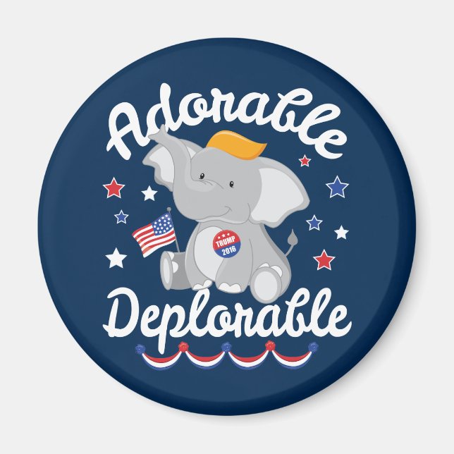 Adorable bedauernswerter Elefant Trump 2016 Magnet (Vorne)