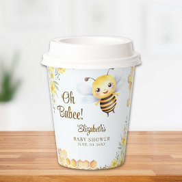 Adorable Bee Baby shower Gender Neutral Pappbecher