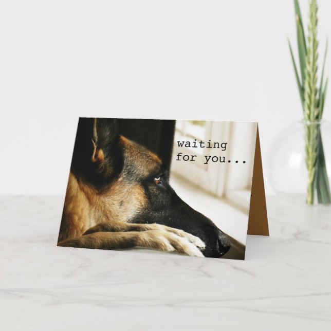 Adorable berger allemand Carte Saint-Valentin (Devant)