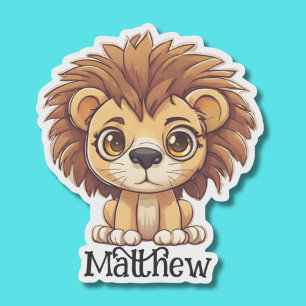 Adorable Big Mit Augen Lion Monogram wasserdicht Aufkleber