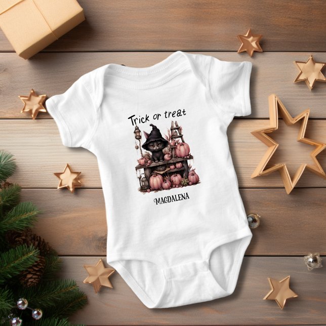 Adorable Black Cat Halloween Baby Strampler (Von Creator hochgeladen)