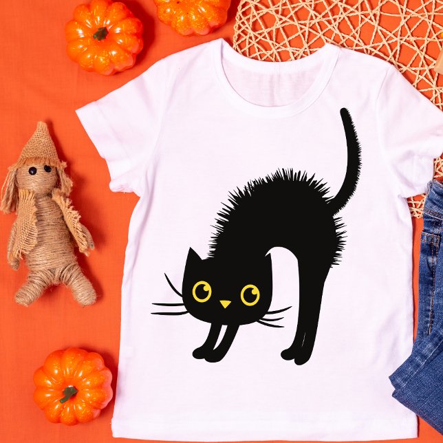 Adorable Black Cat Halloween T-Shirt (Von Creator hochgeladen)