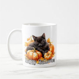 Adorable Black Kitty Cat Napping Kaffeetasse