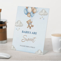 Adorable Blue Bar Babys sind süße Desserttische Sockelschild