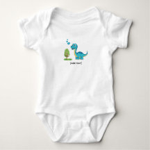Adorable Blue Dinosaur with Hearts - Cute Brachios