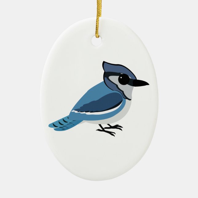 Adorable Blue Jay Keramik Ornament (Vorne)