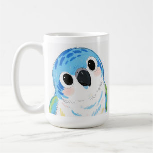 Adorable Blue Parrot Keramik Tasse