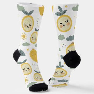 Adorable Boho Lemon Socken