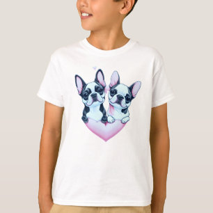 Adorable Boston Terrier Hunde in Liebe T-Shirt