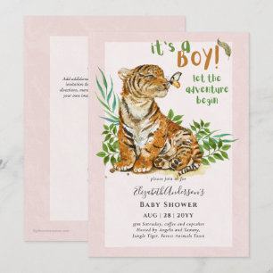 Adorable BOYS Tiger Baby Dusche einladen Einladung
