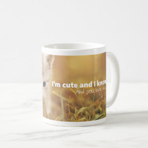 Adorable braune Katzen-Design mit Textnachricht Kaffeetasse