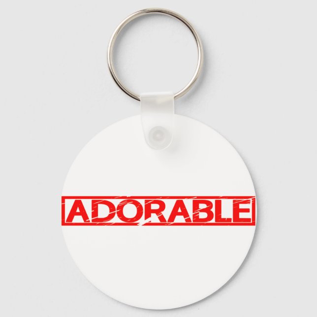Adorable Briefmarke Schlüsselanhänger (Vorderseite)
