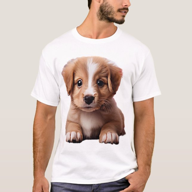 Adorable Brown Puppy T-Shirt (Vorderseite)