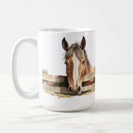 ADORABLE BROWN & WHITE PORSE ÜBER ZENTRUM KAFFEETASSE