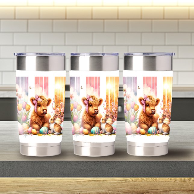 Adorable Brushstroke Osterhochland Kuh 20oz Thermobecher (Von Creator hochgeladen)