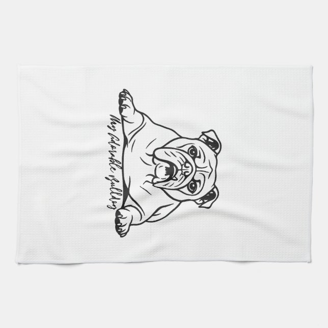 Adorable Bulldog Geschirrtuch (Horizontal)