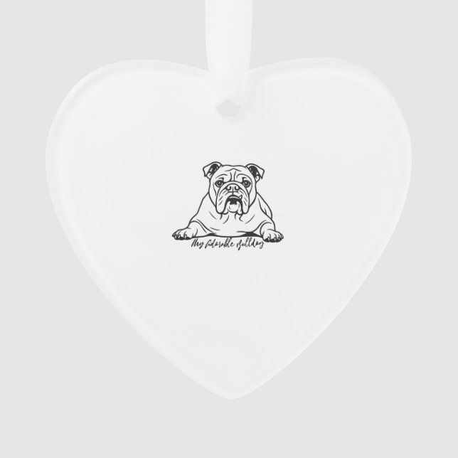 Adorable Bulldog Ornament (Vorderseite)