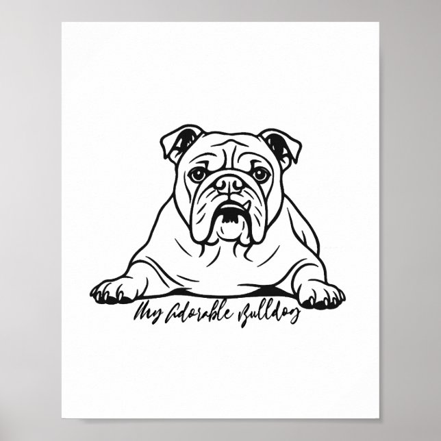 Adorable Bulldog Poster (Vorne)