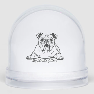 Adorable Bulldog Schneekugeln