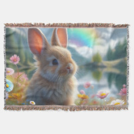 Adorable Bunny an einem verzauberten See Decke
