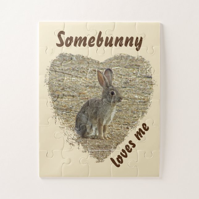 Adorable Bunny Foto Animal Pub Grosses Herz (Vertikal)