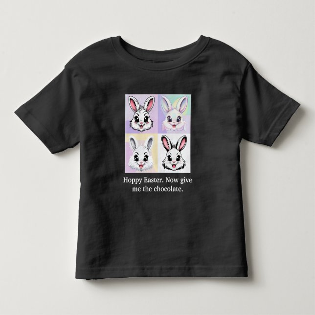 Adorable Bunny Heads Ostergeschenk für Schokolade  Kleinkind T-shirt (Vorderseite)