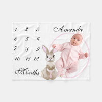 Adorable Bunny New Baby Säugling Milestone Foto