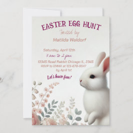 Adorable Bunny Oaster Egg Einladung