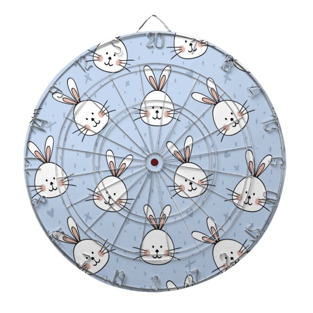 Adorable Bunny Rabbit Muster Dartscheibe (vorne)