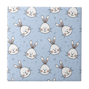 Adorable Bunny Rabbit Muster Fliese