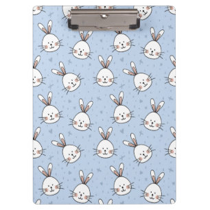 Adorable Bunny Rabbit Muster Klemmbrett