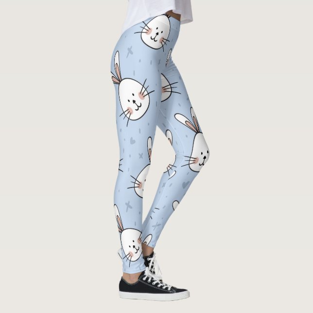 Adorable Bunny Rabbit Muster Leggings (Rechts)