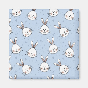 Adorable Bunny Rabbit Muster Magnet