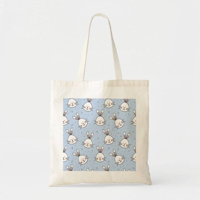 Adorable Bunny Rabbit Muster Tragetasche (Vorne)