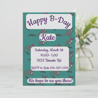 Adorable Bushbabies Illustration Happy Birthday Einladung