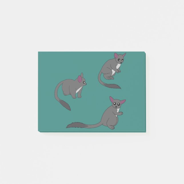 Adorable Bushbabies Illustration Post-it Klebezettel (Vorderseite)