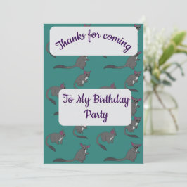 Adorable Bushbabies Illustration Thank you Card Einladung