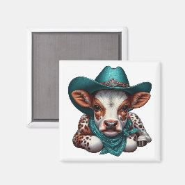 Adorable Cala in Cowboy Hat und Bandana Magnet
