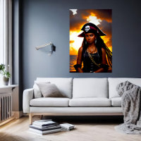 Adorable Caribbean Lady Pirate | Art der AI