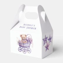 Adorable Carriage Teddy Bear Girl Babydusche