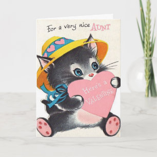 Adorable carte Vintage Saint Valentin pour la tant
