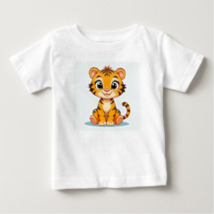 Adorable Cartoon Baby Tiger T-shirt