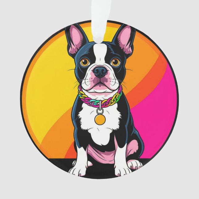 Adorable Cartoon Dog Ornament (Vorderseite)