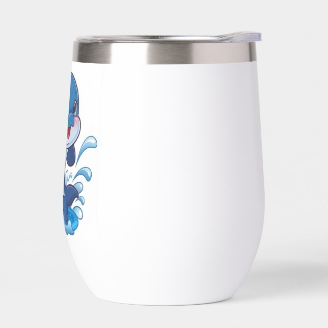 "Adorable Cartoon Dolphin Splashing in Joy" (Links)