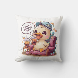 Adorable Cartoon Duck: Cosy, Kawaii Vibes Kissen