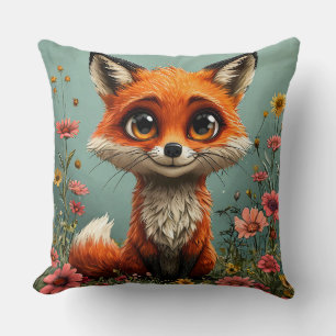 Adorable Cartoon Fox Kissen