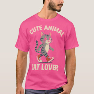 Adorable Cartoon Kitty in Sneakers Grafisches T-Sh T-Shirt