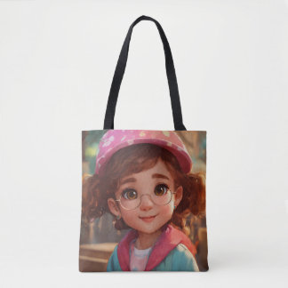 "Adorable Cartoon Little Girl" Tasche