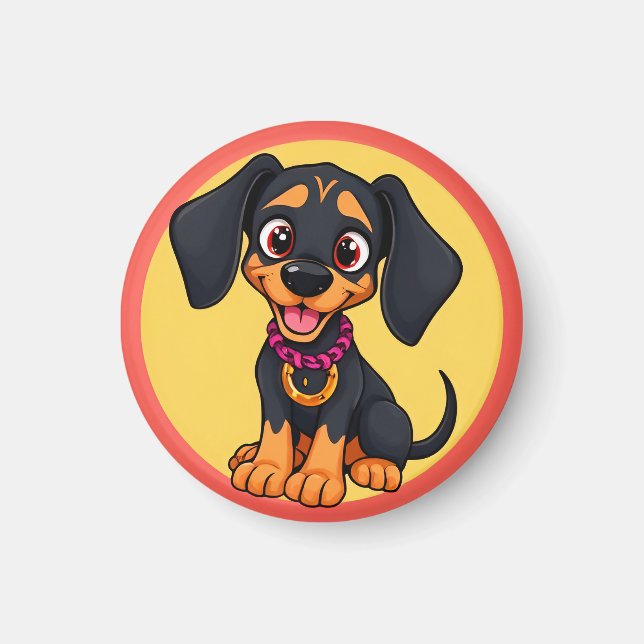 Adorable Cartoon Puppy Magnet (Vorne)