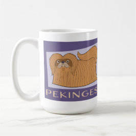 Adorable Cartoon Style Pekingese Dog Kaffeetasse
